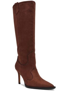 Steven New York Lanza Brown Western Knee High Boots Size 8m